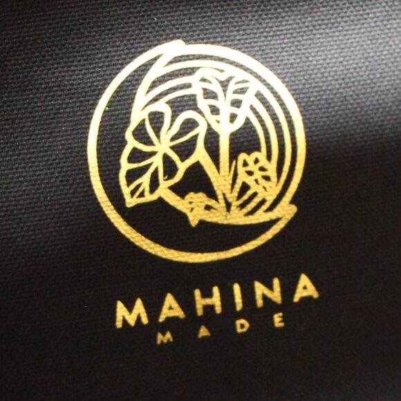 Mahina Made Black Tote Bag with Gold Taro Design - Picture 6 of 8